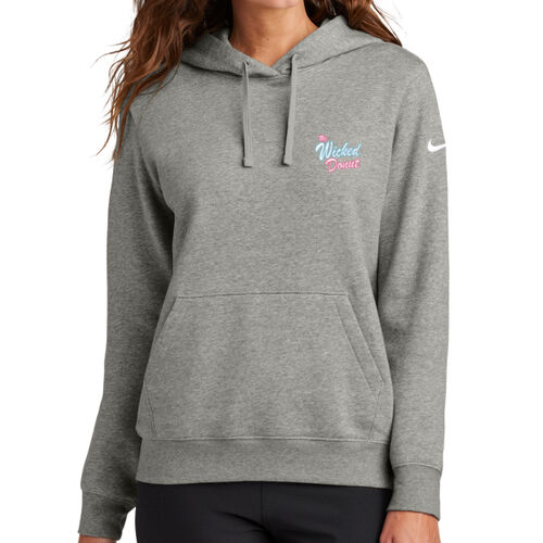 Women's Club Fleece Sleeve Swoosh Pullover Hoodie Thumbnail